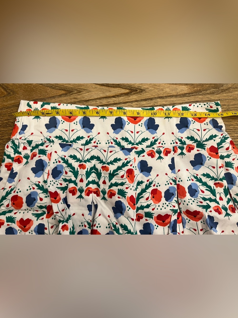 Emily McCarthy Women's Floral Pleated Lined High Rise Pull-On Skort S - Picture 5 of 9